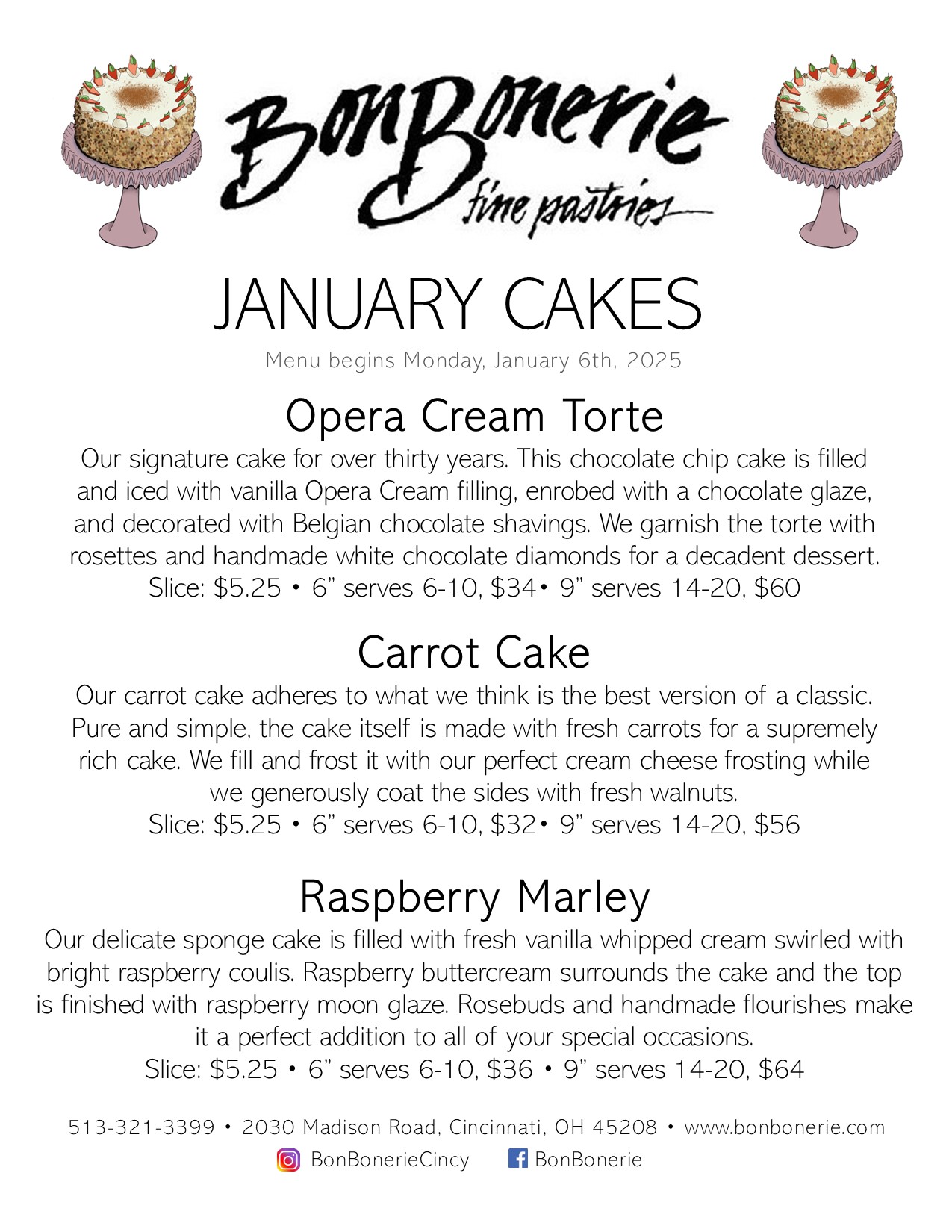 January cakes